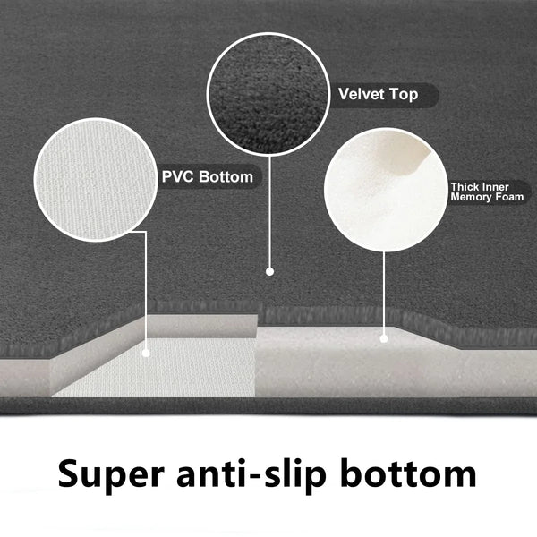 Super Absorbent Coral Velvet Bathroom Mat – Non-Slip Door & Floor Mat