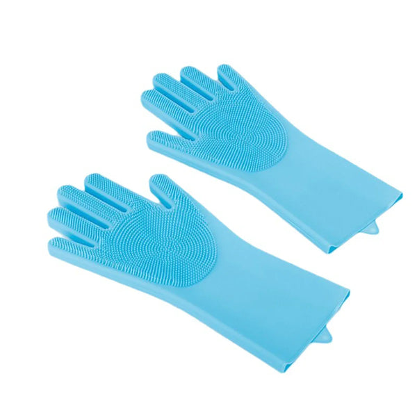 Dishwashing Cleanner Sponge Silicon Hair Removal Glove