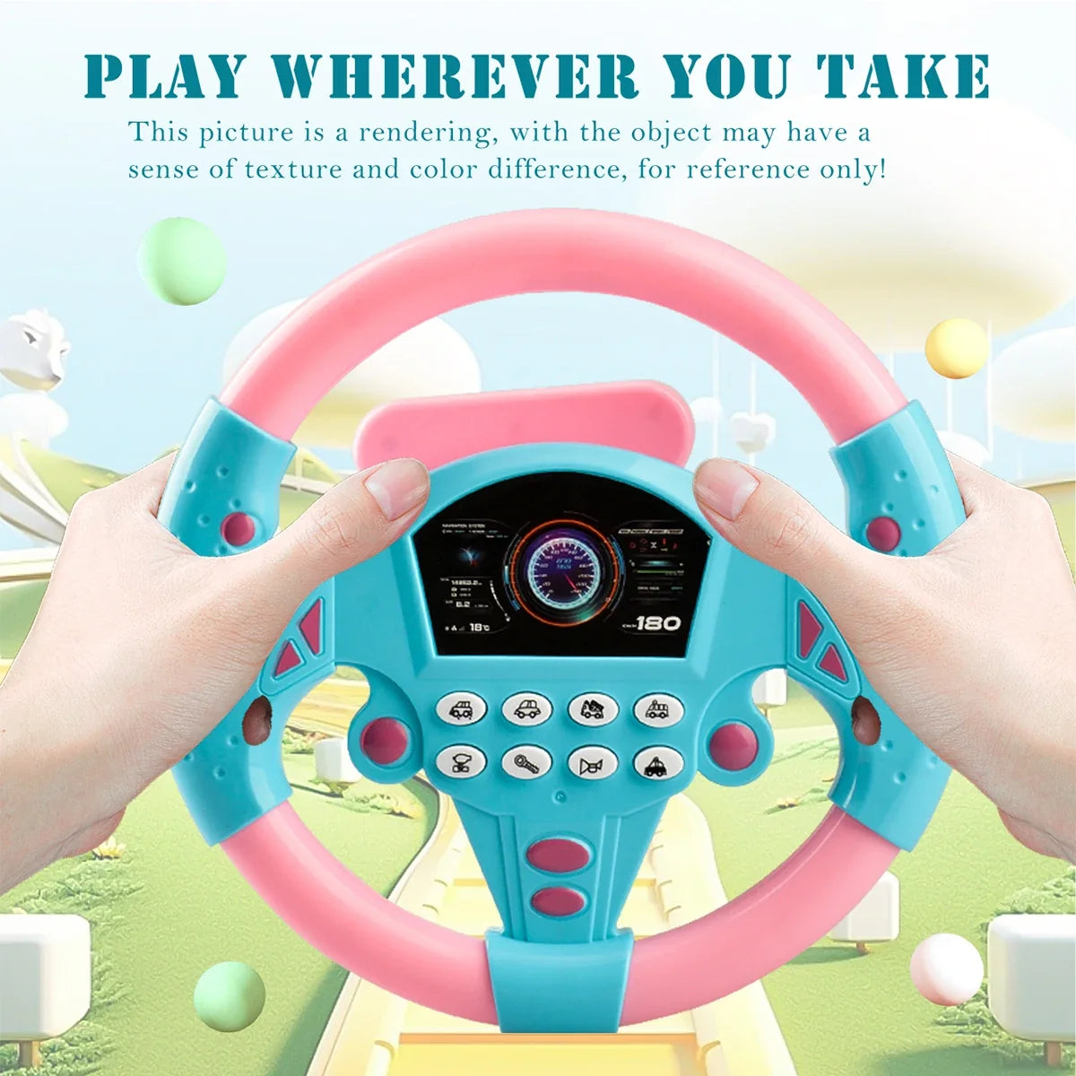 Simulation Steering Wheel Toys Education Music Simulation Car Driving Rotation Vocal Toy Gifts for boys and girls