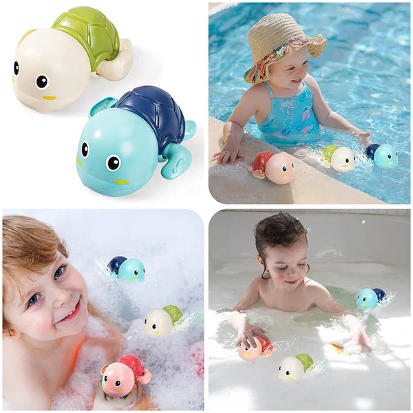 Baby Bath Toys – Cute Swimming Turtle & Whale Water Toys, Classic Wind-Up Clockwork Pool & Beach Fun for Kids