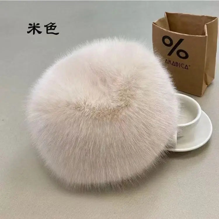 Faux Fur Headband Women Winter Hats Warm Fur Faux Bomber Fluffy Russian Caps Earmuff Girl Outdoor Ski Snow Earwarmer Beanies