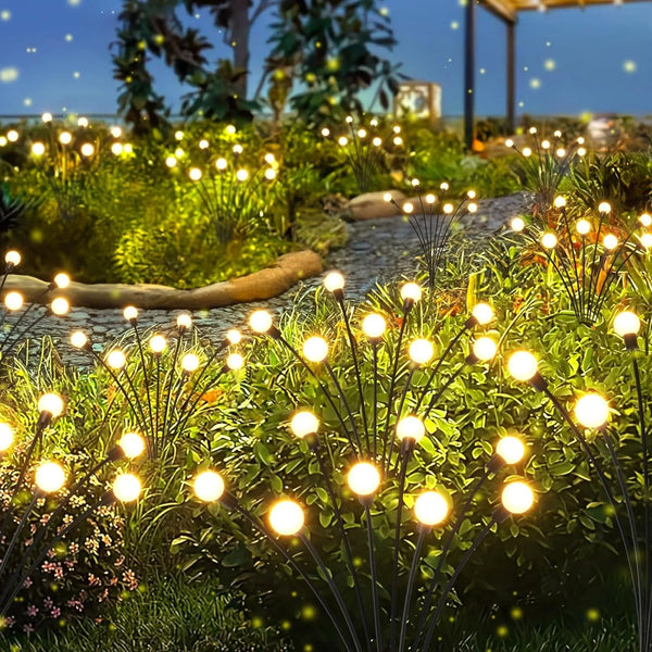 6/8/10 LED Solar Powered Garden Lights Firefly Lights Outdoor Waterproof Vibrant Swaying Lights for Patio Pathway Decoration