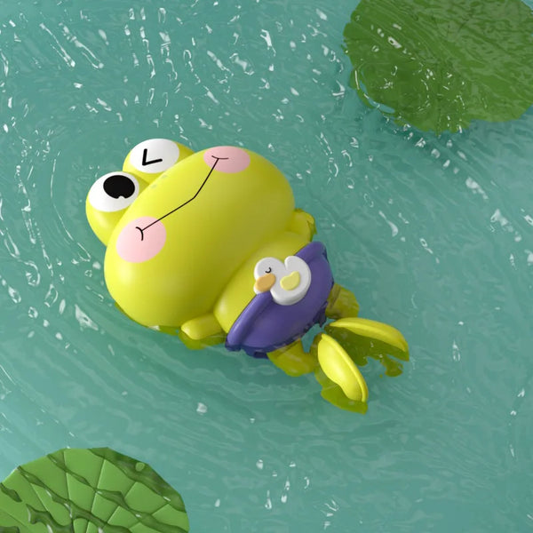 Children’s Bath Toys – Clockwork Floating & Swimming Frogs for Fun Water Play