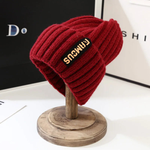 Soft Crochet Knit Beanie Winter Hat for Men Women Unisex Warm Solid Color Cold Cap Fashion Accessory