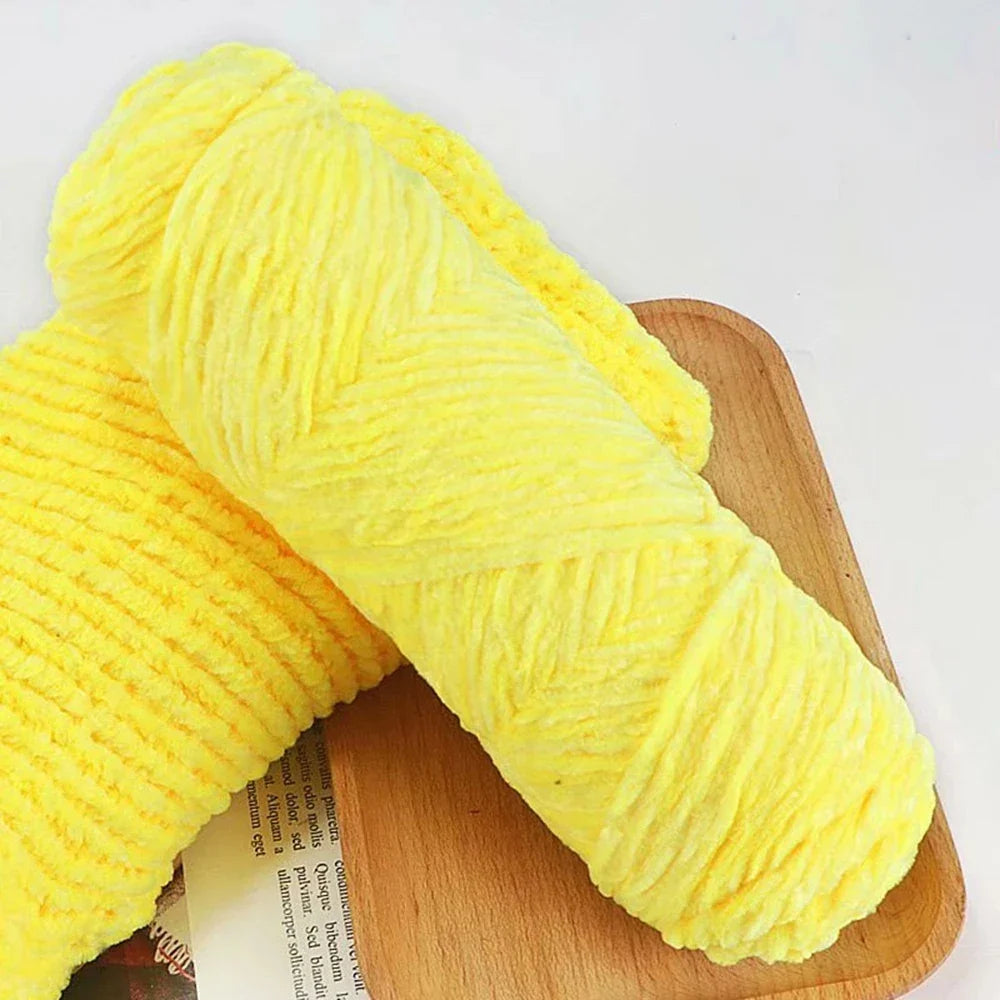 95g Chenille Soft Velvet Yarn Blended Knitting Wool Crochet Handmade Scarf Coat Baby Blanket And Hat