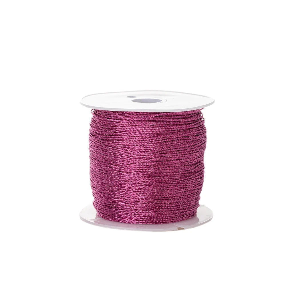 Metallic Beading Thread Cord – Rose Gold & Silver for DIY Jewelry