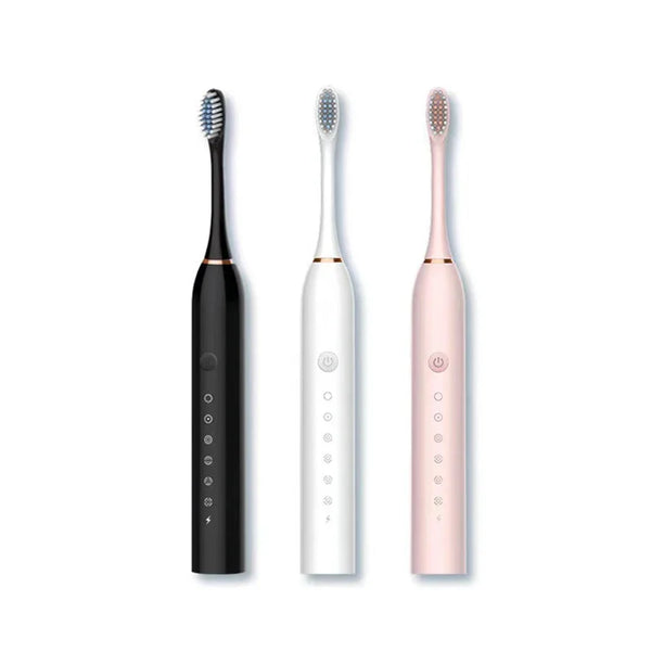 Electric Ultrasonic Toothbrush – 6 Speed Modes Soft Bristle USB Rechargeable Waterproof Tooth Cleaner | Automatic Toothbrush for Adults & Couples