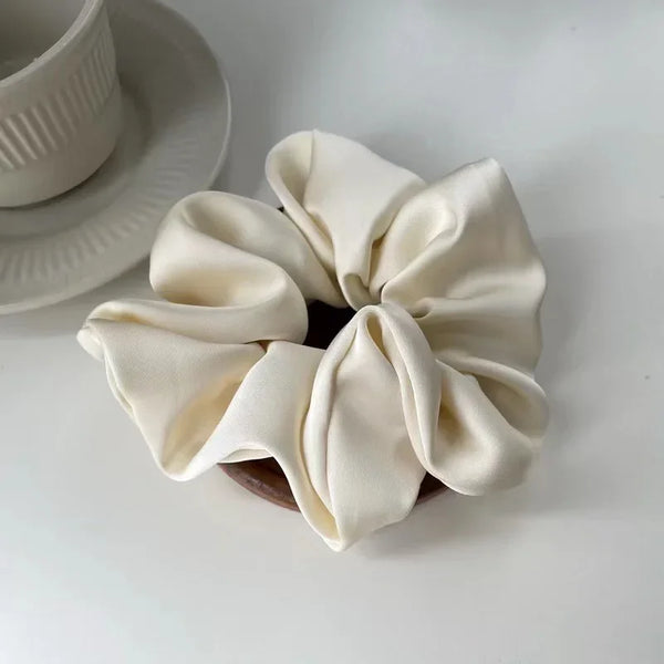 1PC Silk Satin Scrunchie for Women & Girls – Korean Style Elastic Hair Band | Soft Ponytail Holder & No-Damage Hair Accessory