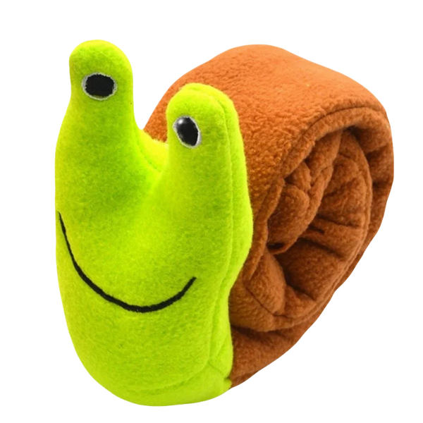 Dog Puzzle Feeder Plush Snail – Interactive Squeaky Chew Toy for Puppies & Dogs