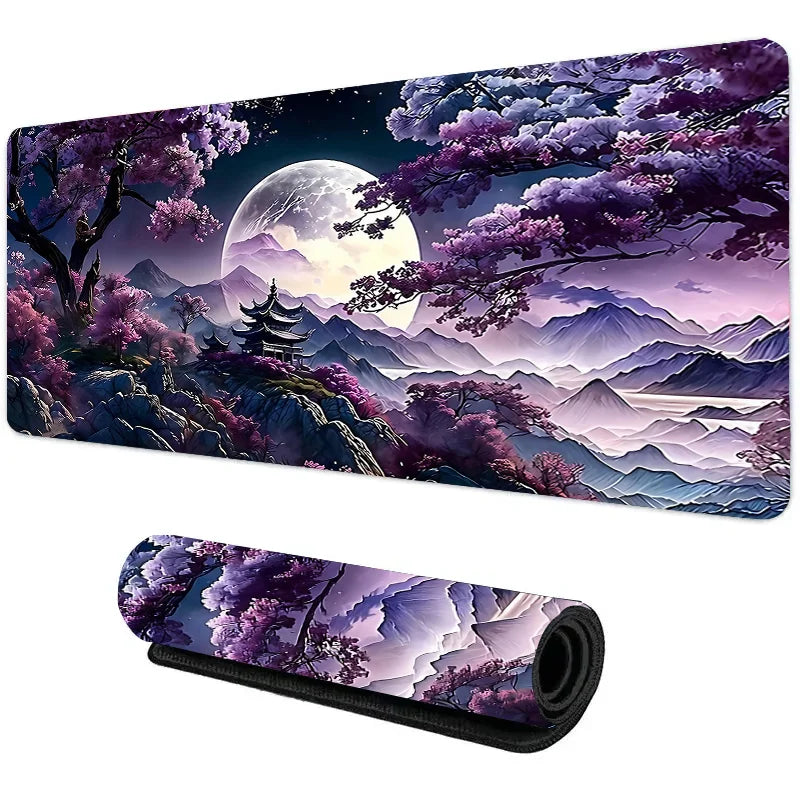 Night Moonlight Large Mouse Pad – Non-Slip Gaming & Office Desk Mat for Laptop, PC, and Esports Players
