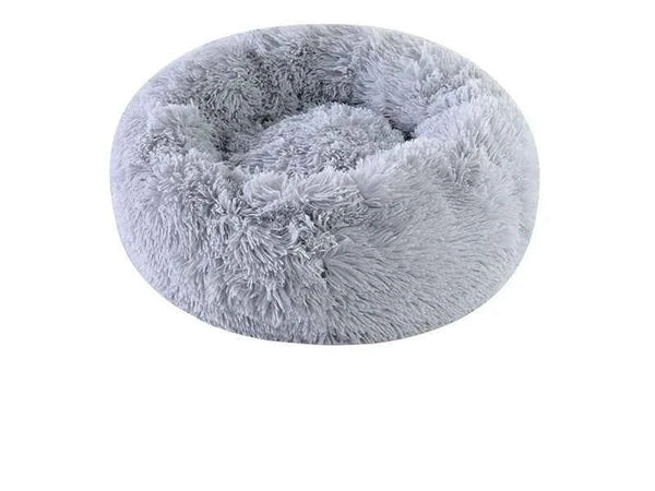 Round pet bed for anxious pets - Plush and calming