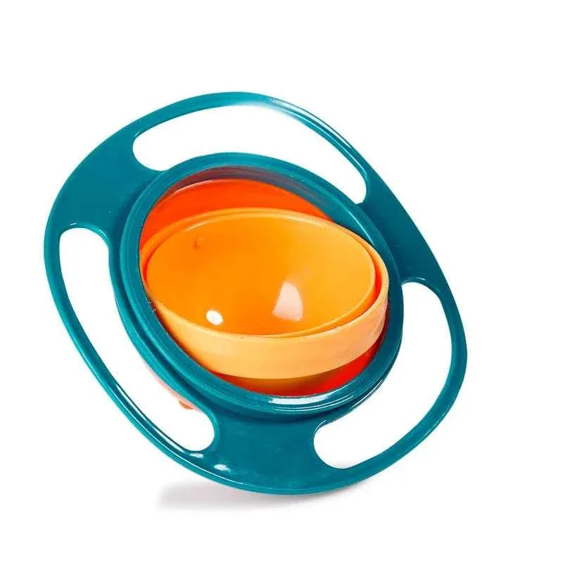 Magic Gyro Bowl 360 Degree Rotate Spill-Proof Bowls with Lid Plastic Creative Dishes Practice Feeding Bowls