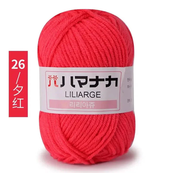 Milk Sweet Soft Cotton Baby Knitting Wool Yarn Thick Yarn Fiber Velvet Yarn Hand Knitting Wool Crochet Yarn for DIY Sweater
