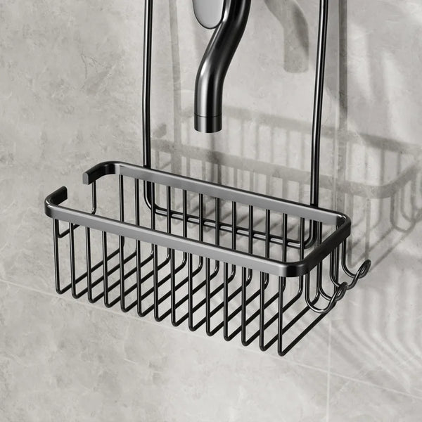 No-Drill Toilet & Shower Rack – Bathroom Storage Basket for Bath Products