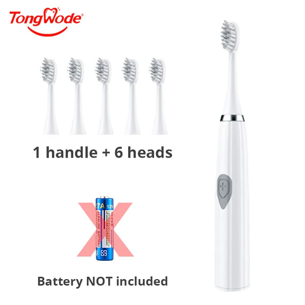 Tongwode Electric Toothbrush for Adults Soft Bristle Portable Battery Endurance IPX6 Waterproof Intelligent Effective Oral Care