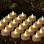 Candlium 12 Pack Warm Yellow LED Flameless Tea Light Candles 200+ Hours Battery Powered Perfect For Wedding Anniversary Decor