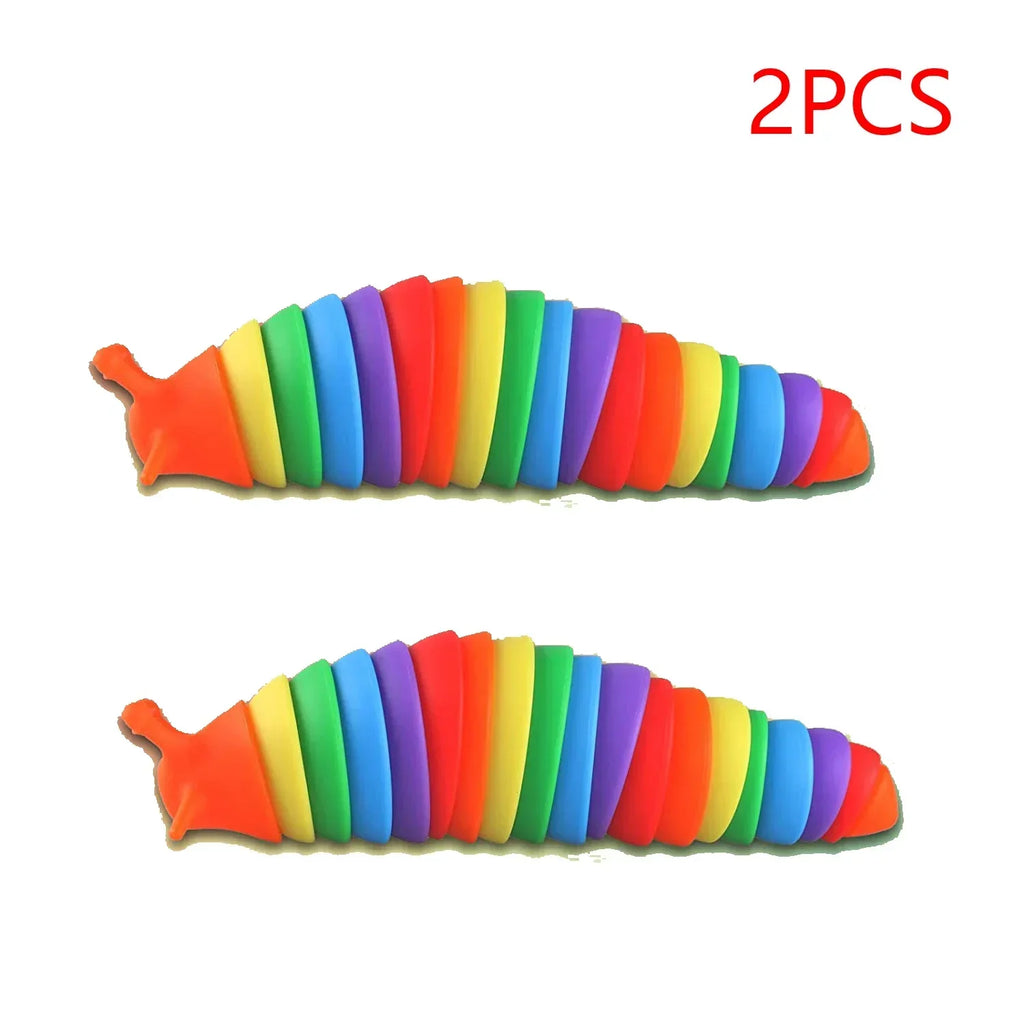 Fidget Slug Toy for children 18cm 3D Colorful Sensory Slug Relieves Fun Decompression Toy Creative Twist Caterpillar Fidget Toys