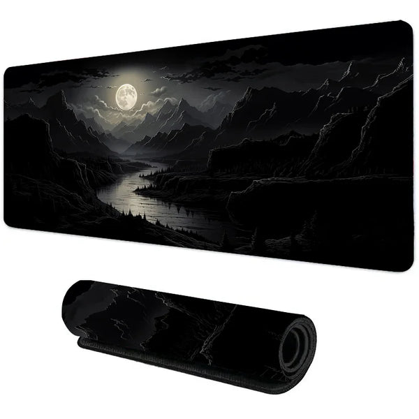 Night Moonlight Large Mouse Pad – Non-Slip Gaming & Office Desk Mat for Laptop, PC, and Esports Players