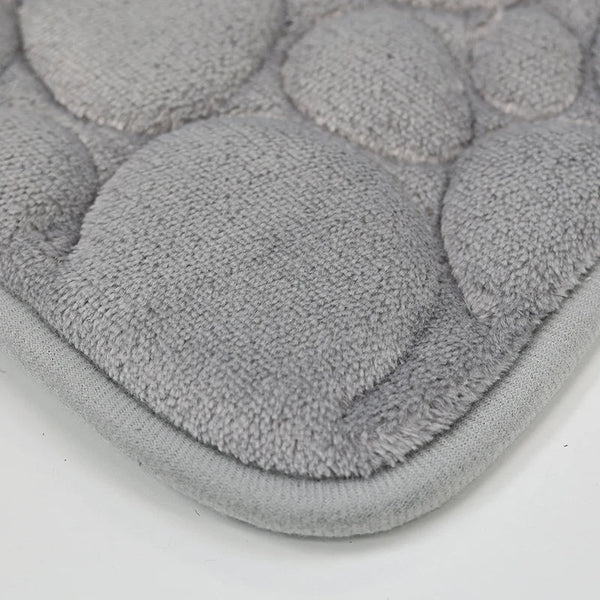 3-Piece Solid Color Bathroom Mat Set – Water-Absorbing & Non-Slip