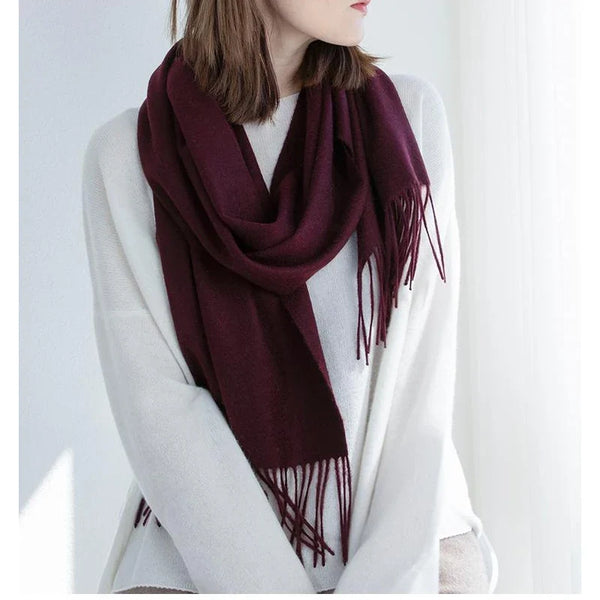 Solidlove 100% Wool Winter Scarf for Women – Luxury Cashmere-Feel Shawl, Poncho & Wrap | Warm Fashion Scarf for Ladies