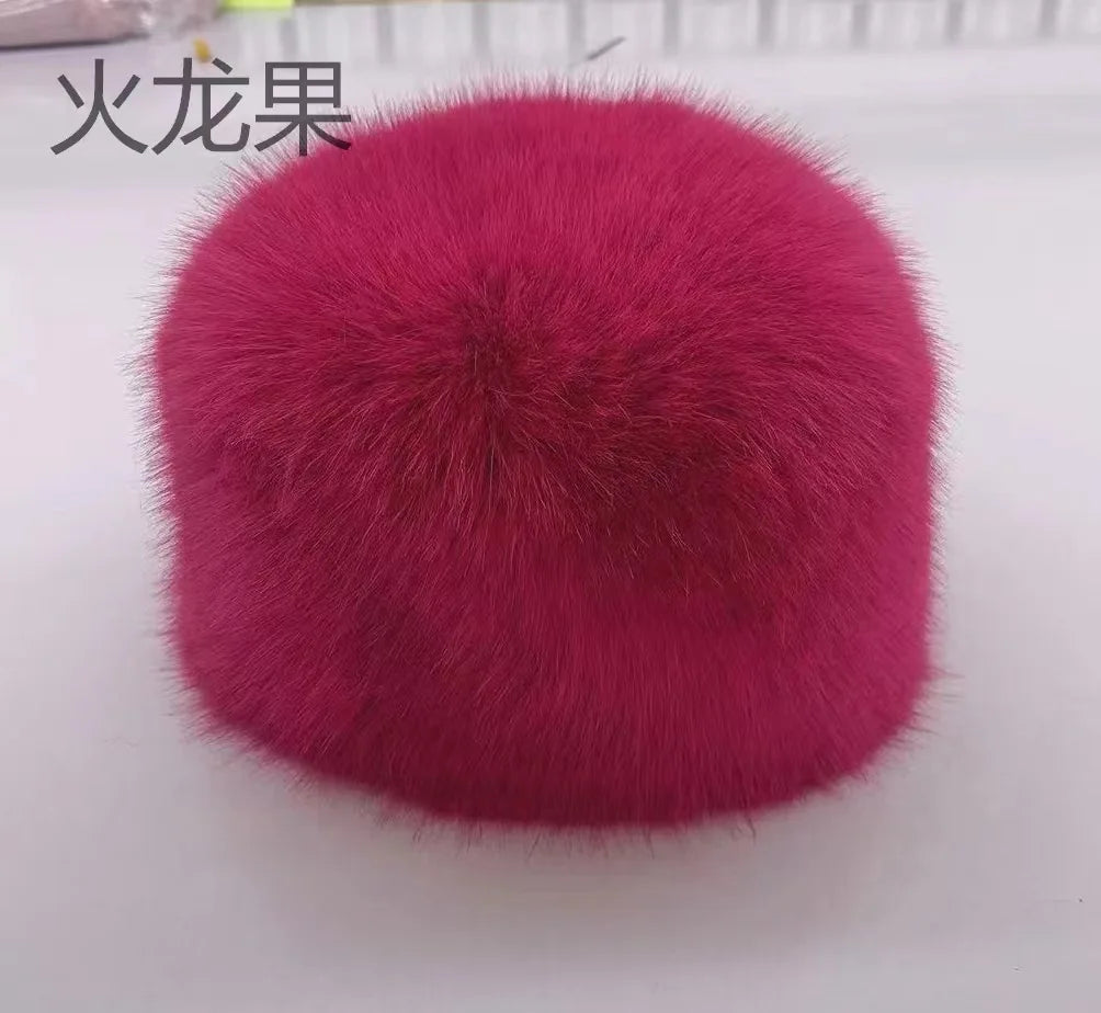 Faux Fur Headband Women Winter Hats Warm Fur Faux Bomber Fluffy Russian Caps Earmuff Girl Outdoor Ski Snow Earwarmer Beanies