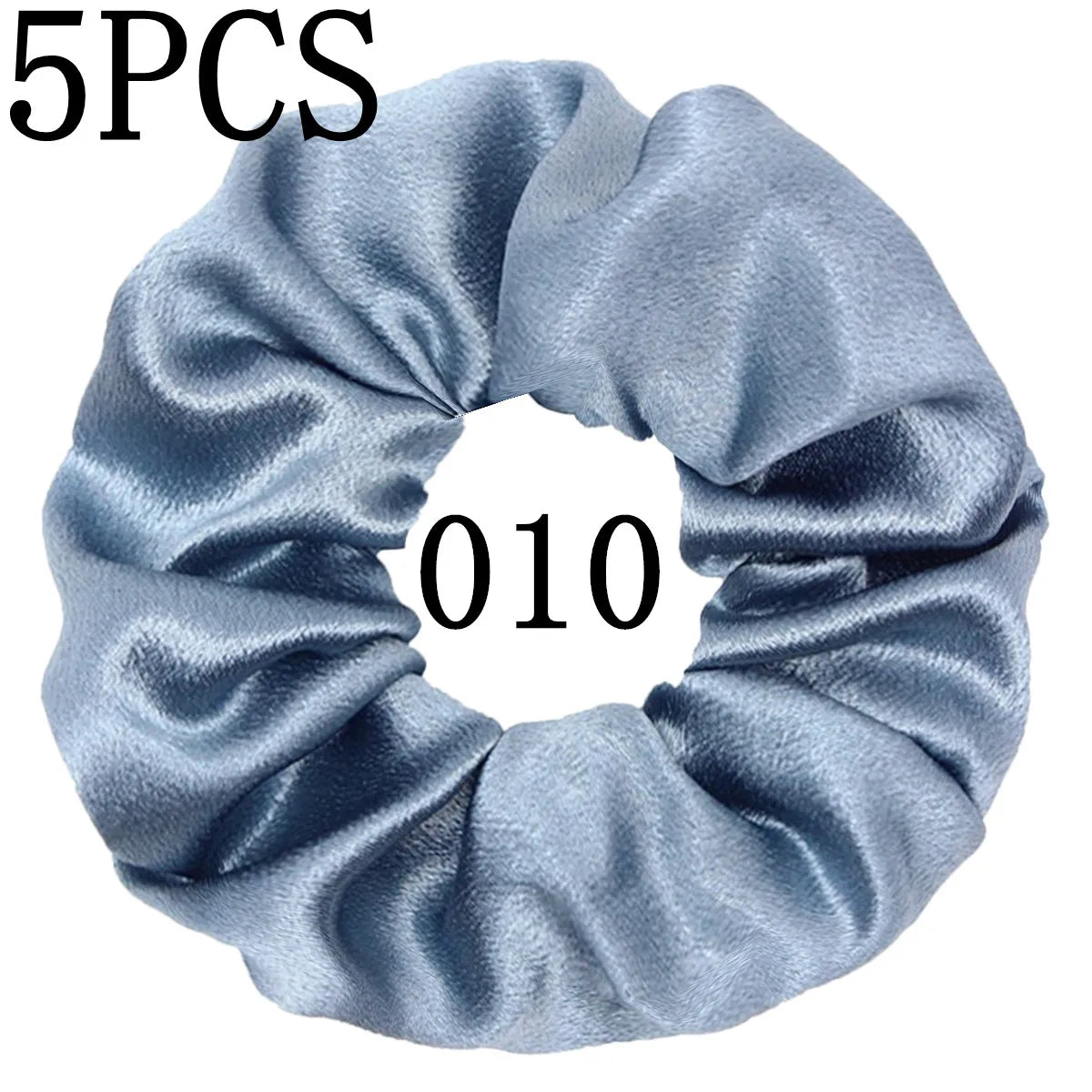 10/5 Pcs Satin Hair Scrunchies Set for Women & Girls – Soft Silk Elastic Hair Bands | Elegant Solid Color Ponytail Holders & Headwear Accessories