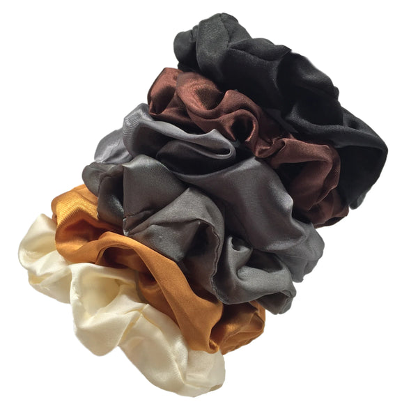 Satin Scrunchies Set for Women & Girls – 25/10/6 Pcs Elastic Hair Bands | Soft Silk Ponytail Holders & Fashion Hair Accessories
