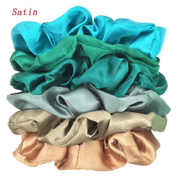 Satin Scrunchies Set for Women & Girls – 25/10/6 Pcs Elastic Hair Bands | Soft Silk Ponytail Holders & Fashion Hair Accessories