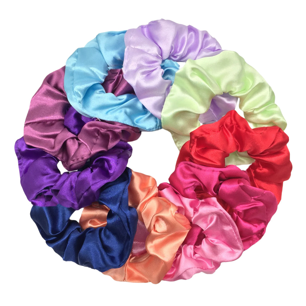Satin Scrunchies Set for Women & Girls – 25/10/6 Pcs Elastic Hair Bands | Soft Silk Ponytail Holders & Fashion Hair Accessories