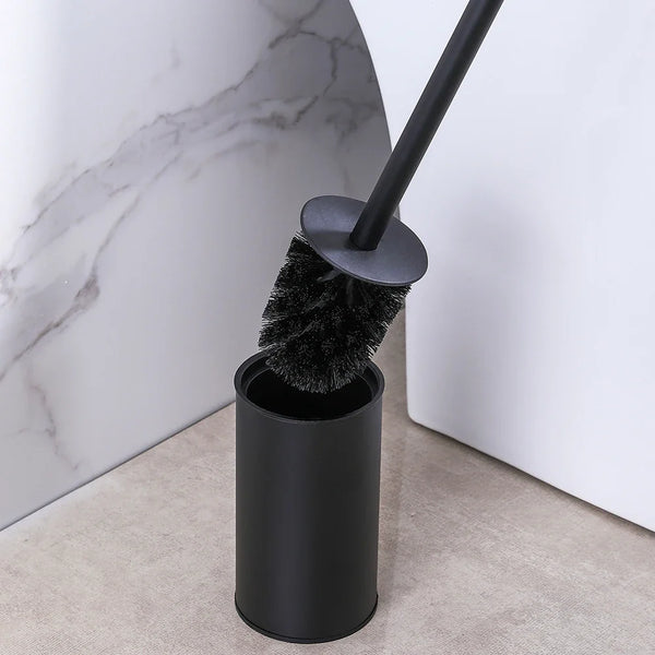 Toilet Bowl Brush Holder Set – Hidden Compact Deep Cleaning Scrubber