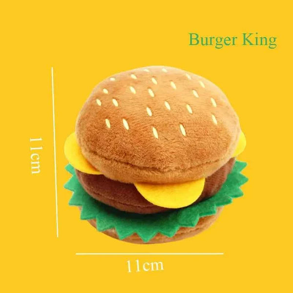 Squeaky Ice Cream, Fries & Hamburger Plush Toy Set