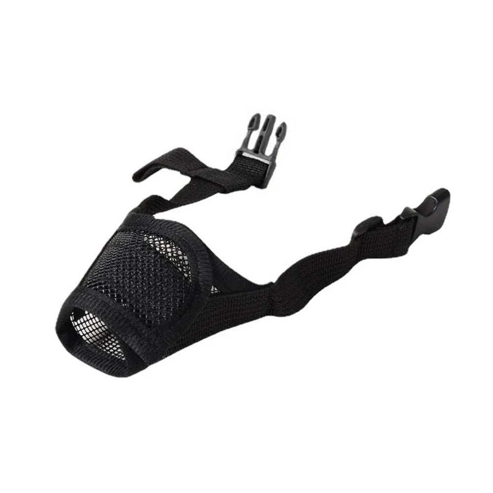 Adjustable Mesh Dog Muzzle – Anti-Barking & Anti-Biting Breathable Mouth Cover for Small & Medium Dogs