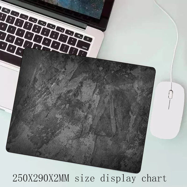 Gray Mouse Pad – Large & Small Overlocked XXL Desktop Keyboard Table Pad, Gaming Desk Mat for PC & Computer Accessories