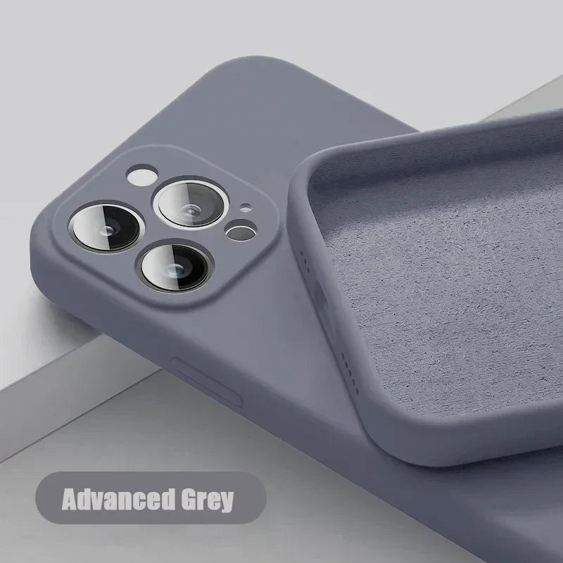 Solid Silicone Phone Case For IPhone 16 & 17