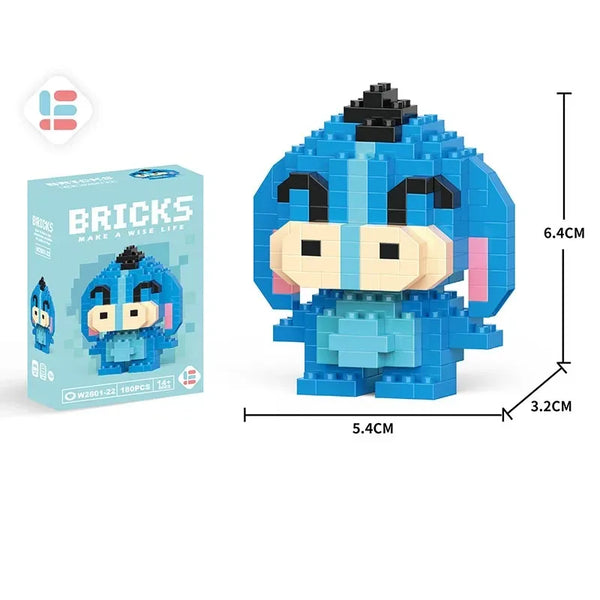 Disney Lilo & Stitch & Pokémon Pikachu Building Blocks – Cute Anime Cartoon Model Toy Set for Kids | Creative Educational Gift for Children