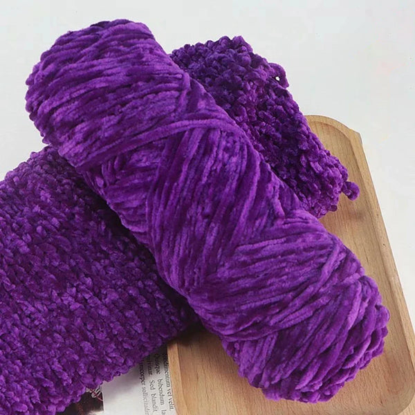 95g Chenille Soft Velvet Yarn Blended Knitting Wool Crochet Handmade Scarf Coat Baby Blanket And Hat