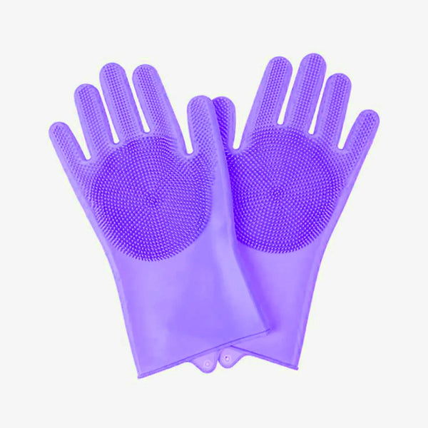 Dishwashing Cleanner Sponge Silicon Hair Removal Glove