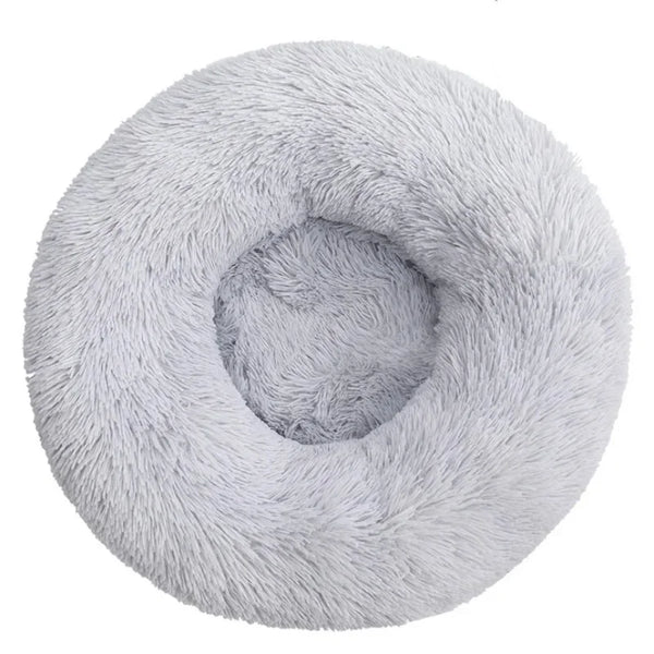 Round Plush Pet Bed for Large & Medium Dogs – Super Soft Cat Bed, Cozy Winter Warm Sleeping House