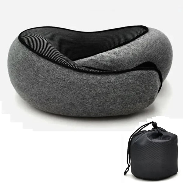 Travel Neck Pillow – U-Shaped Memory Foam Snail Style Neck Support