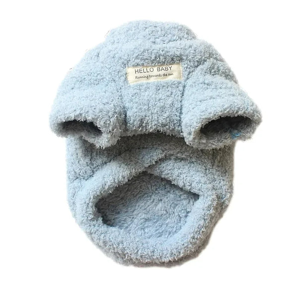 Winter Warm Plush Dog Sweater – Soft Pet Coat for Small Dogs & Puppies