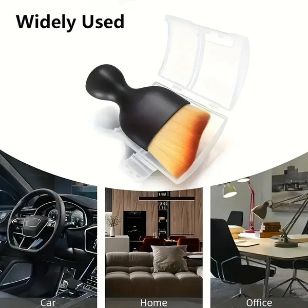 Car Interior Cleaning Brush Keyboard Air Conditioner Camera Thick Soft Fur Clean Brushes with Cover Crevice Dust Detailing Tools