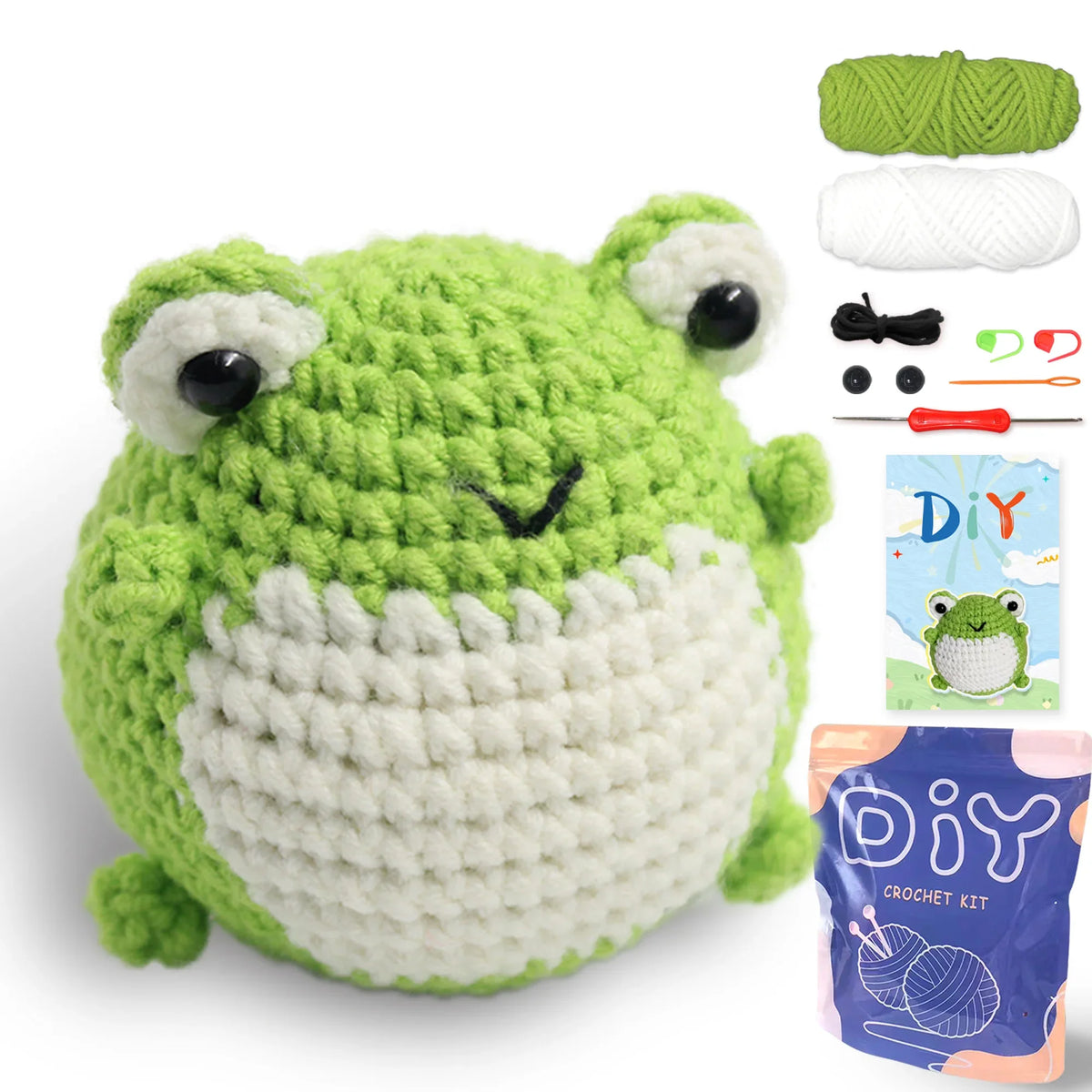 Animal sery Crochet Kit for Beginners Crochet Starter SET ,DIY Crochet Kit For Beginners,Crocheting Knitting Kit Step-by-Step