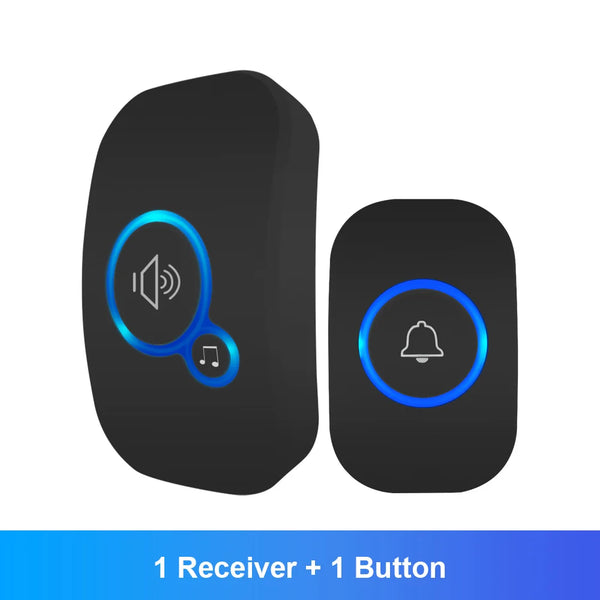 Wireless Doorbell FullHouse Waterproof Door Chime Kit Includes Push Button Transmitter and Plug In Receiver