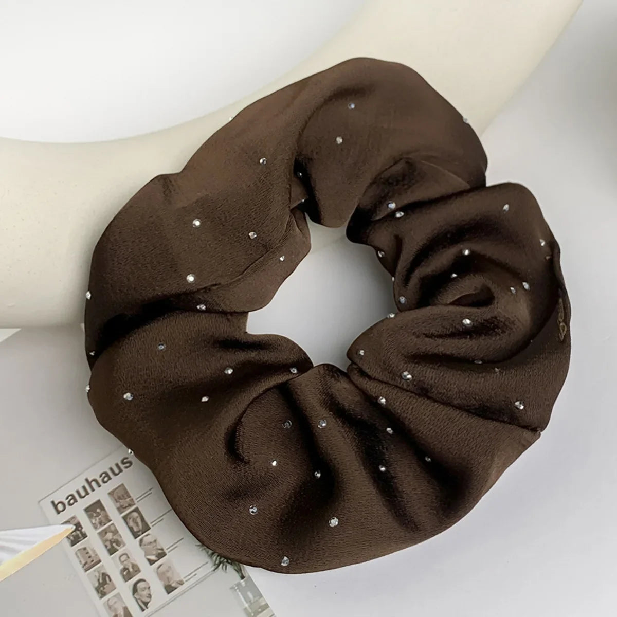 1/3PCS Satin Scrunchies with Rhinestones – Soft & Comfortable Hair Ties for Ponytails and Stylish Hair Accessories