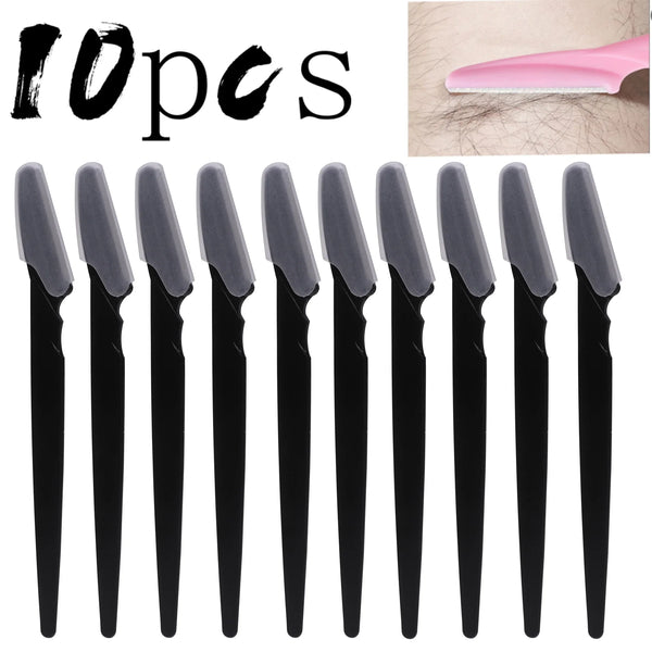5/10/30/40 Pcs Eyebrow & Face Razor Set for Women and Men – Precision Hair Trimmer & Shaver with Protective Cover | Safe Facial Hair Remover