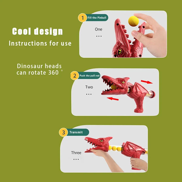 Dinosaur Shooting Tyrannosaurus Rex Ball Soft Bullet Gun Parent Child Interactive Puzzle Toy for Children