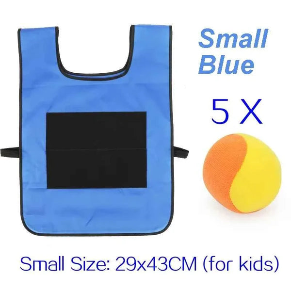 Sticky Dodge Ball Game Vest Outdoor Sports Toy Jersey Fabric  Props Throw Catch Soft Fleece Balls Safe for Kids Teens Adults