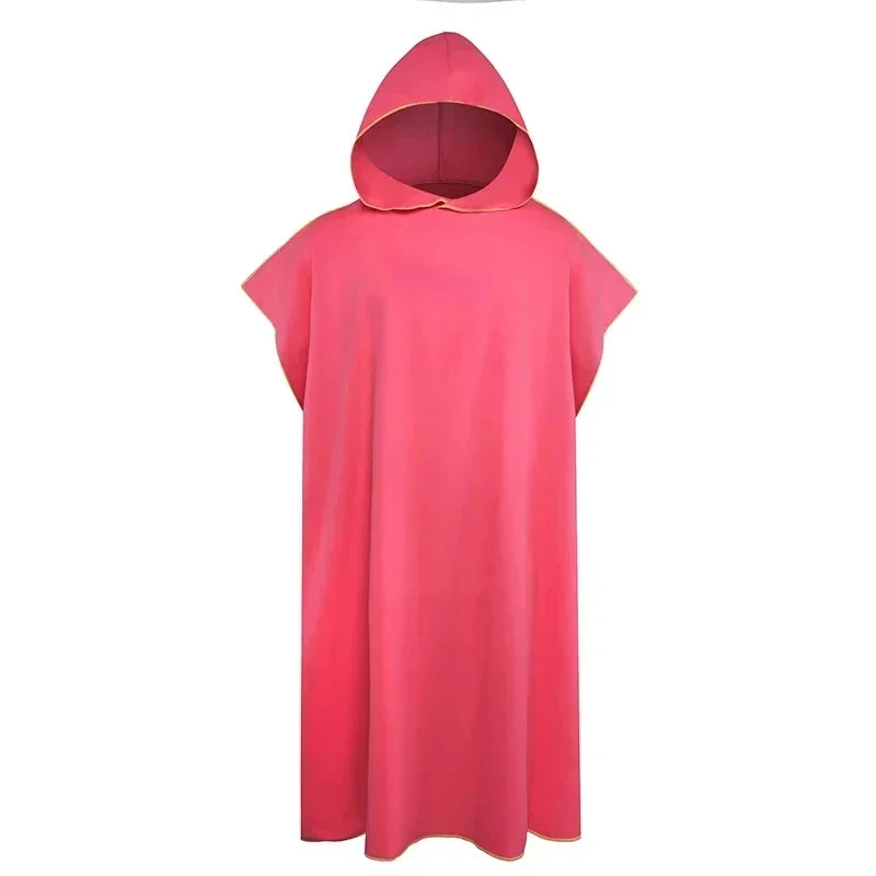 Quick Dry Changing Robe Hooded Absorbent Bathrobe Super Absorbent Bath Towel for Swimming Fitness Yoga Beach