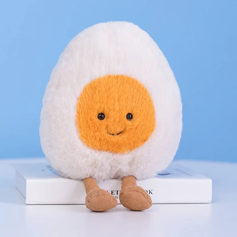 Cute Cartoon Egg & Toast Plush Toy – Breakfast Expression Stuffed Doll Pillow | Soft Baby Comfort Toy & Christmas Gift