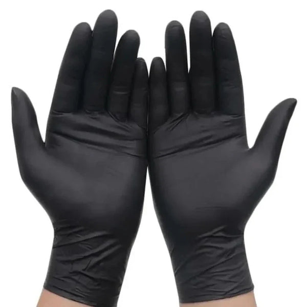 20/50/100PCS Disposable Black Nitrile Gloves – Latex-Free, Powder-Free Cleaning, Tattoo, Hairdressing & Household Use